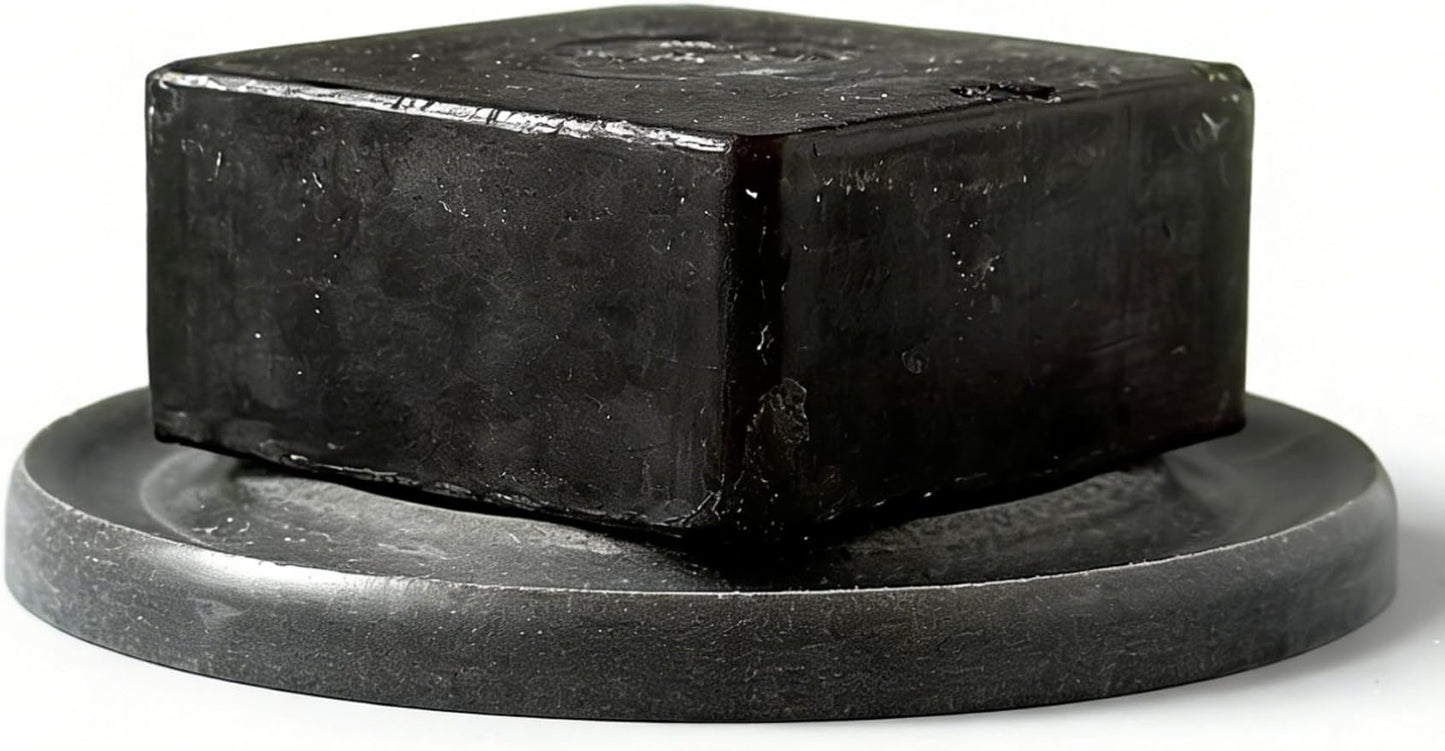 Diatomite Soap Dish with Wave Design, Round Stone Drying Tray, Water Absorbing Stone Tray, Bathroom, Shower & Kitchen (Gray)