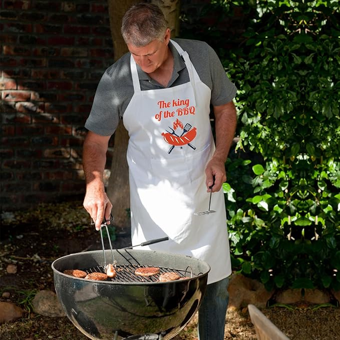 Chefs Aprons | Cooking Baking Grilling for Home Restaurant | Premium Kitchen Aprons with Double Pocket for Men Women