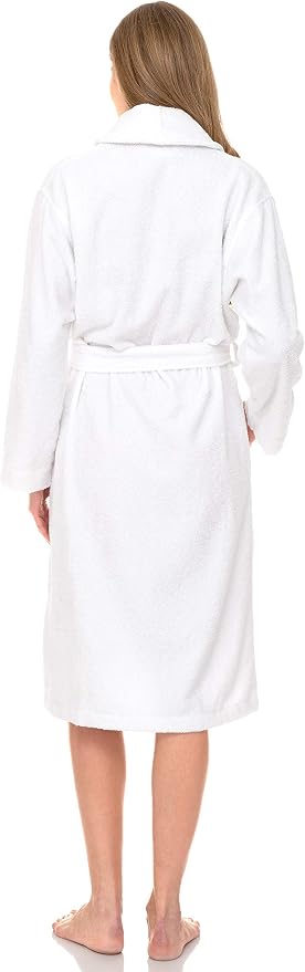 TowelSelections Womens Robe 100% Cotton Terry Cloth Towel Bathrobe Luxuriously Soft Shawl Collar Bath Robe for Women