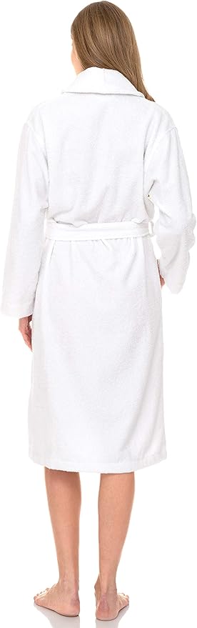 TowelSelections Womens Robe 100% Cotton Terry Cloth Towel Bathrobe Luxuriously Soft Shawl Collar Bath Robe for Women