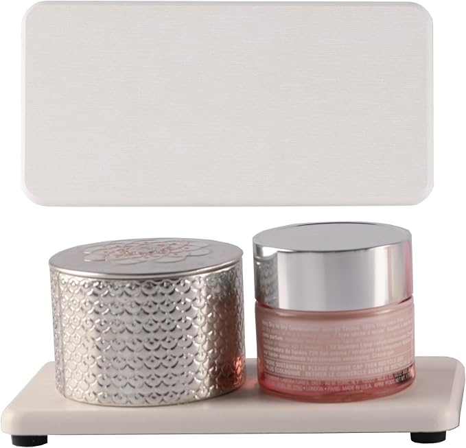 NiuYichee 2 Pcs Water Absorbing Stone Trays, Kitchen/Bathroom Sink Soap Dish, Diatomite Tray Used for Hand Soap & Cosmetic Bottles in The Modern Home, 3.15" W x 6.3" L, White