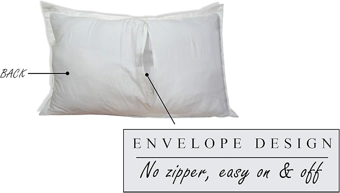 A1HC Trellis Reversible Print Organic Cotton Pillowcase (Set of 2) | GOTS Certified Organic Cotton Pillowcase |Wrinkle Resistant| Long Staple Cotton| 21" x 30"