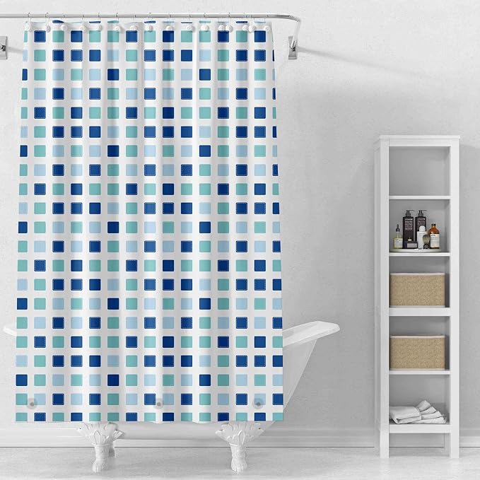 Shower Curtain Liner, 100% Waterproof Peva Shower Curtains with 3 Duty Heavy Bottom Magnets and 12 Rust Proof Grommets, 72x72 Weighted Shower Liner for Shower Stall, Bathtubs