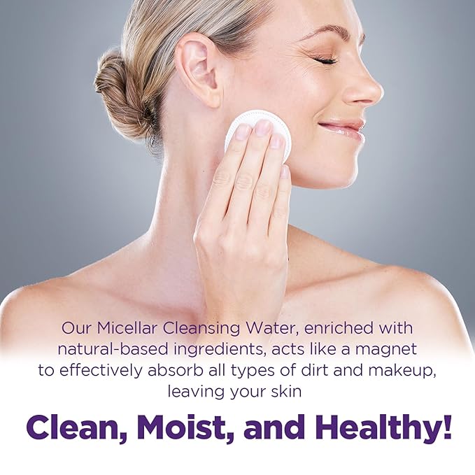 Freshfood For Skin Mild Greape Micellar Cleansing Water (10.1fl.oz, 300ml) - Micellar Cleansing Water for Face/Makeup Remover & Cleanser/Non-Irritating/Korean Skin Care