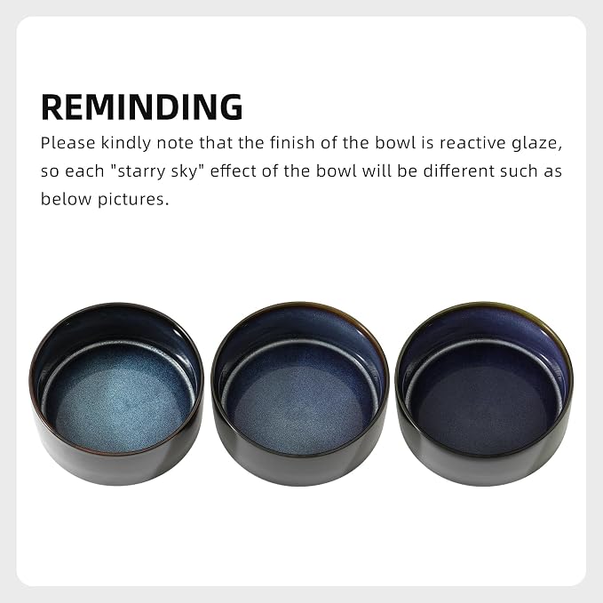 Havniva Cat Bowls Water Bowl Set of Two, 6.1” Ceramic Cat Food and Water Bowl Whisker Friendly Pet Food Bowls for Indoor Cats, Wide Cat Water Dish Prevent Whisker Fatigue Non Slip Cat Feeder