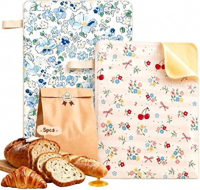7PCS Beeswax Bread Bag Sourdough Bread Bags for Homemade Bread