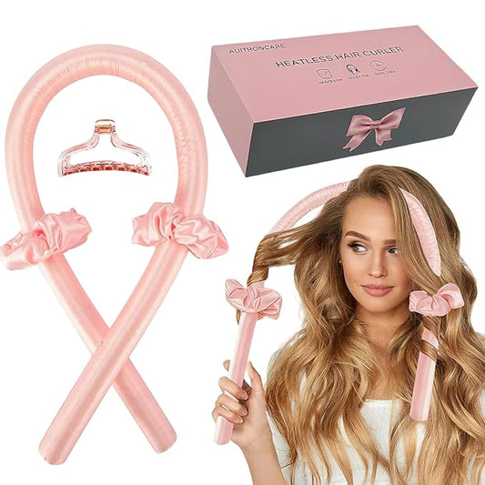 Heatless Curls Overnight,Hair Curlers to Sleep In,No Heat Satin Curling Rod Set,Eternal Muse Rollers,Sleeping Blowout Headband,Foam Curly Tie Ribbon Styling Tool for Long Hair