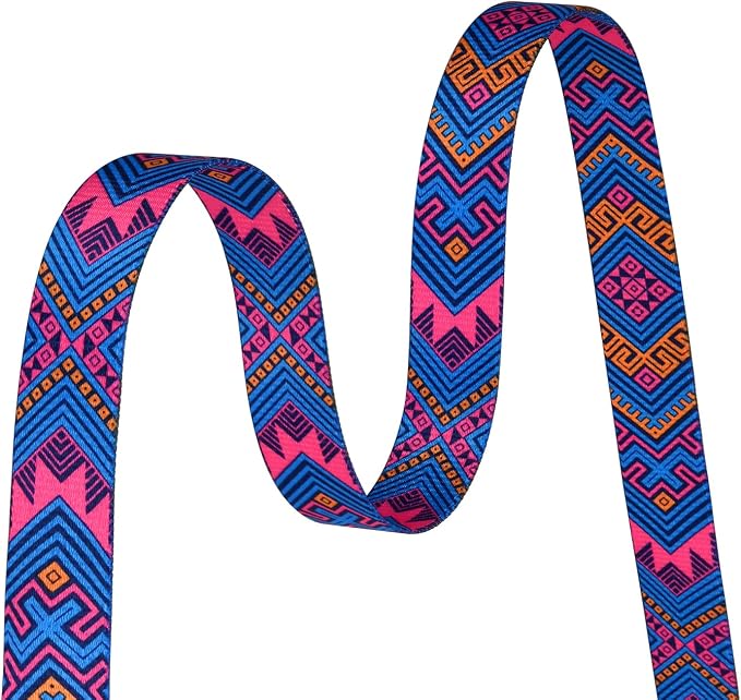 Mihqy Dog Collar with Bohemia Floral Tribal Geometric Patterns - Soft Ethnic Style Collar Adjustable for Small Medium Large Dogs(Orange Ethnic Style,XS)