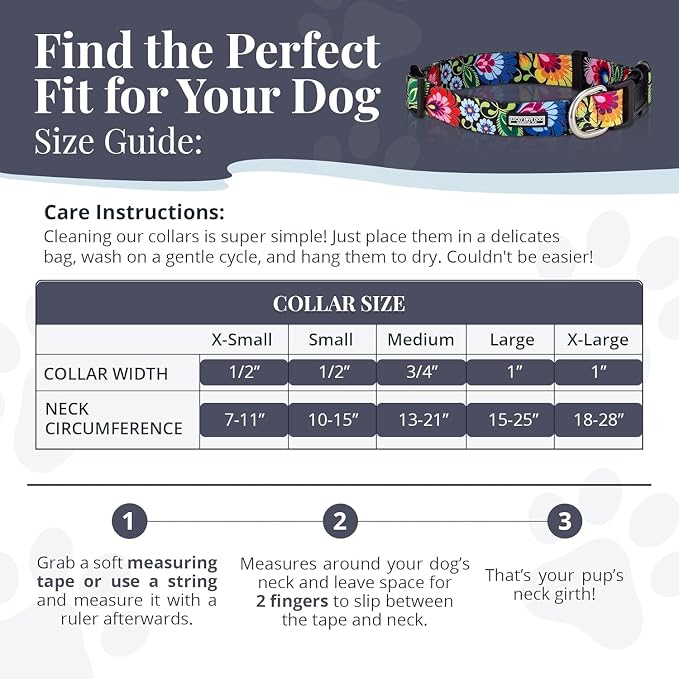 Lucky Love Dog - Adjustable Dog Collar with Easy Click Buckle for Large Ones, Durable, & Comfortable for Male & Female Dogs, Pet Collar for Puppies & Adult Dogs - Bailey, Large