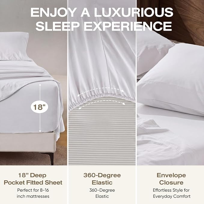 100% Pure French Flax Linen Blend Duvet Cover Set King Size, 3-Piece Breathable Bedding Set with Long Zipper Closure & Corner Ties, Soft, Lightweight & Durable Bedding Ideal for Hot Sleepers