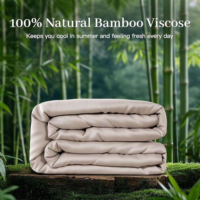 NEXHOME PRO 100% Viscose from Bamboo Comforter King Size - Ultra-Soft, Breathable, Lightweight All-Season & Summer Duvet Insert, Natural Temperature Regulating for Cooling Sleep