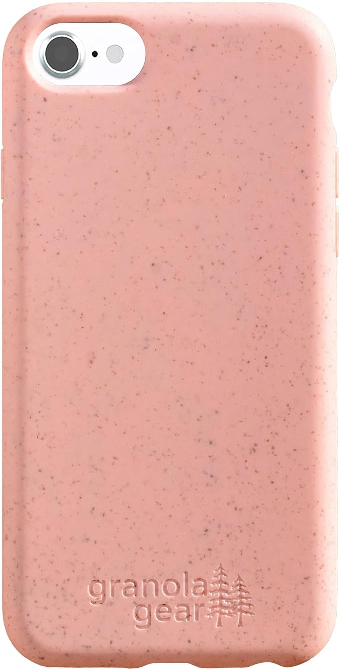 Eco by GranolaGear - Eco-Friendly Phone Case for iPhone 6/6s/7/8/SE - Biodegradable, Compostable, Plastic-Free, Made from Plants - Pink Sands