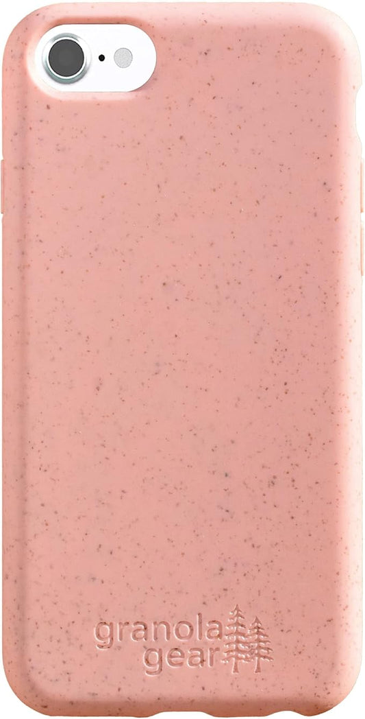 Eco by GranolaGear - Eco-Friendly Phone Case for iPhone 6/6s/7/8/SE - Biodegradable, Compostable, Plastic-Free, Made from Plants - Pink Sands