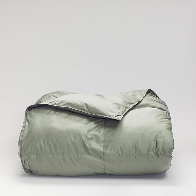 Cuddledown Chroma Down Alternative Comforter | Soft, Lofty, Cloudlike | Hypoallergenic | 100% Cotton Sateen Shell | Handcrafted | Duvet Insert | Oeko-TEX Certified | King | All Season | Meadow