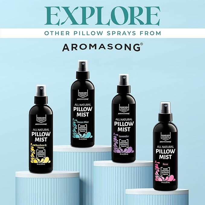 Aromasong Lavender Spray for Sleep Pillow | 2-Pack | All Natural Calming Linen & Bedtime Sleep Mist for Deep Sleep - Pillow Spray for Sleeping Aromatherapy with Botanical Essential Oils for Relaxing