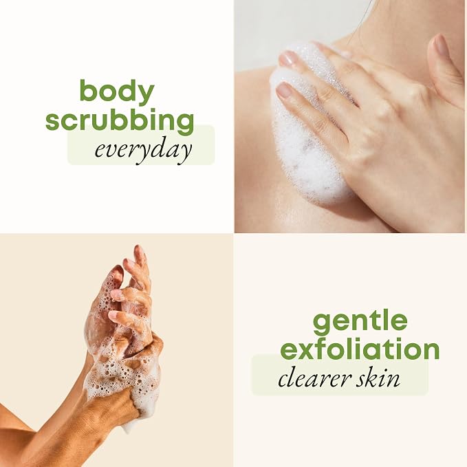 Natural Loofah Exfoliating Body Scrubber, Loofah Bath Sponge, Luffa for Women and Men, 100% Biodegradable Compostable, Dye Free, Zero Waste Eco Friendly Sustainable (4" x 5.5" - Pack 3)