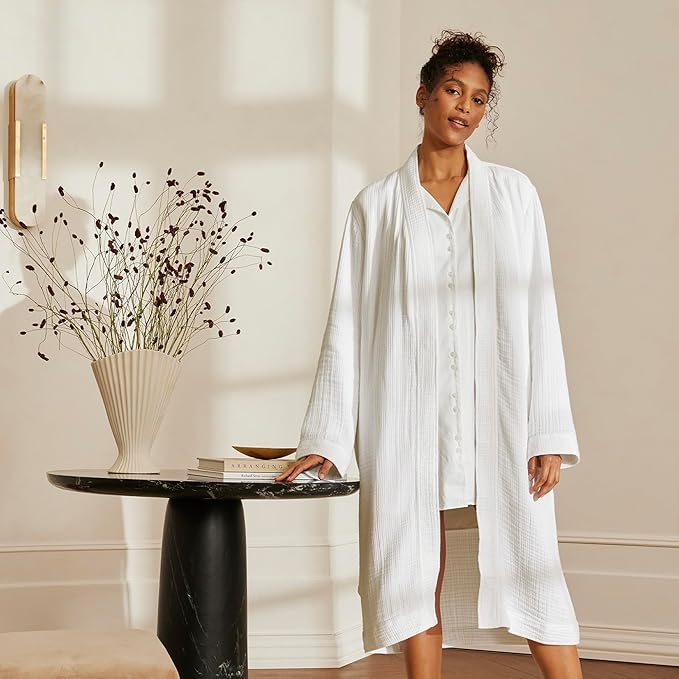 BOLL & BRANCH Dream Robe - 100% Organic Cotton - Ultra Soft, Lightweight, Breathable, and Pre Shrunk - Unisex