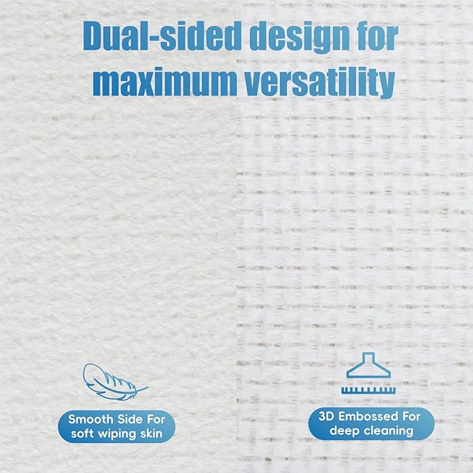 GWT Disposable Face Towels,10"×12" Face Towelette Disposable,Thicken Facial Towels for Women Sensitive Skin,Soft Makeup Remover Dry Wipes, 50 Ct, 1 Pack