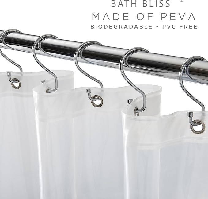 Bath Bliss Premium Shower Curtain Liner in Clear