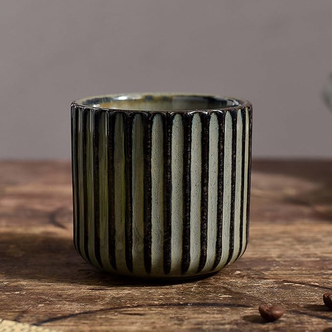 Japanese retro ceramic teacups, wine cups, water cups, restaurants, home offices Cement ash