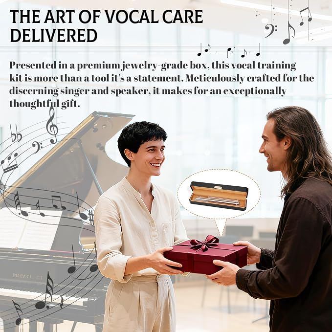 Singing Straw for Vocal Training - 3 Sizes of Singing Straw Tool Set, Stainless Steel Vocal Training and Healing Aid, to Improve, Train & Heal Your Voice(Gift Box)