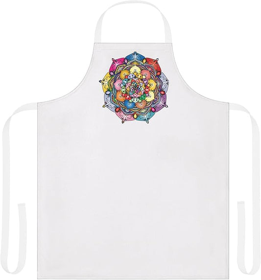Colorful Floral Mandala Apron | Multicolor Straps