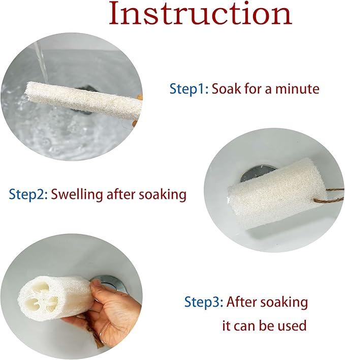 4" Plant Sponge 100% Natural Loofah Dish Sponges, Natural Dishwashing Sponges for Kitchen, Kitchen Scrubber Loofahs - 12 Pack