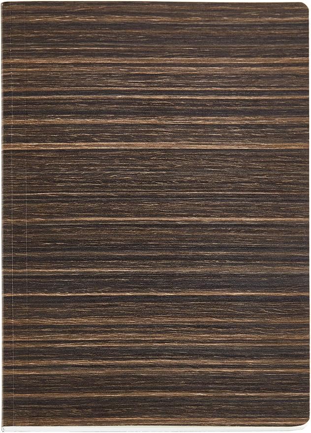 Miquelrius - Recycled Notebook, Wood Look Paper Cover, A6 Size, 105 x 148 mm, 96 Smooth Pages of 90 g/m² Ivory, Wood Design