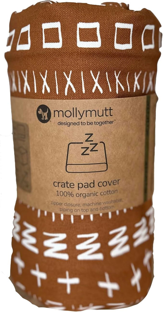 Molly Mutt Dog Crate Pad Cover, 100% Cotton Canvas Cover for Dog or Puppy Crate Bed, Durable, Washable, and Free of Harmful Chemicals, Pre-Shrunk, 30"x21"x2.5", Everywhere