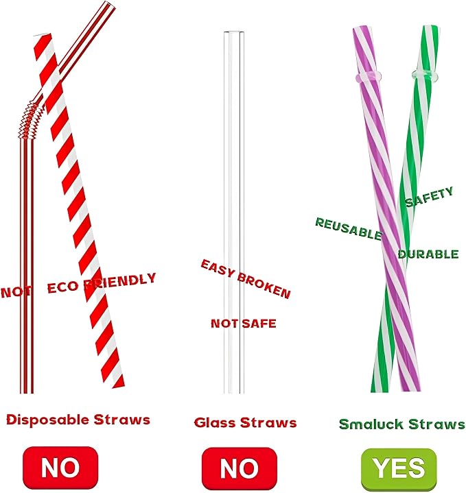 25 PCS Plastic Straws, 9" Reusable Plastic Straws with 1 Brushes, 6 Colors Replacement Drinking for Tumblers, YETI, Jars, Stanley, Starbucks