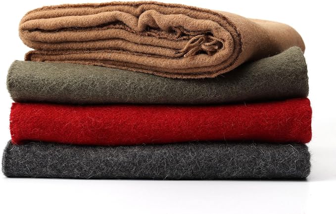 Superfine Alpaca Wool Throw Blanket - Lightweight Alpaca Merino Wool Throw Blankets | Soft Peruvian Alpaca Blanket Wool Blanket Solid Color 62" x 54" (Fern Green)