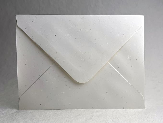 Of The Earth Handmade Paper - Wildflower Seed Paper House Shaped Cards - w/Seeds & Petals - 5" x 7" - Set of 8 - Guides & Envelopes Included (68s Pink Lotka)
