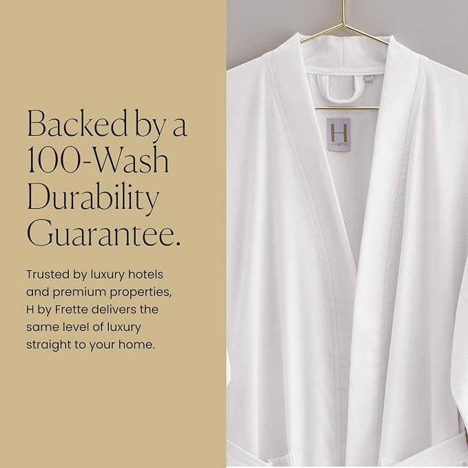 H by Frette Pique Kimono Bathrobe