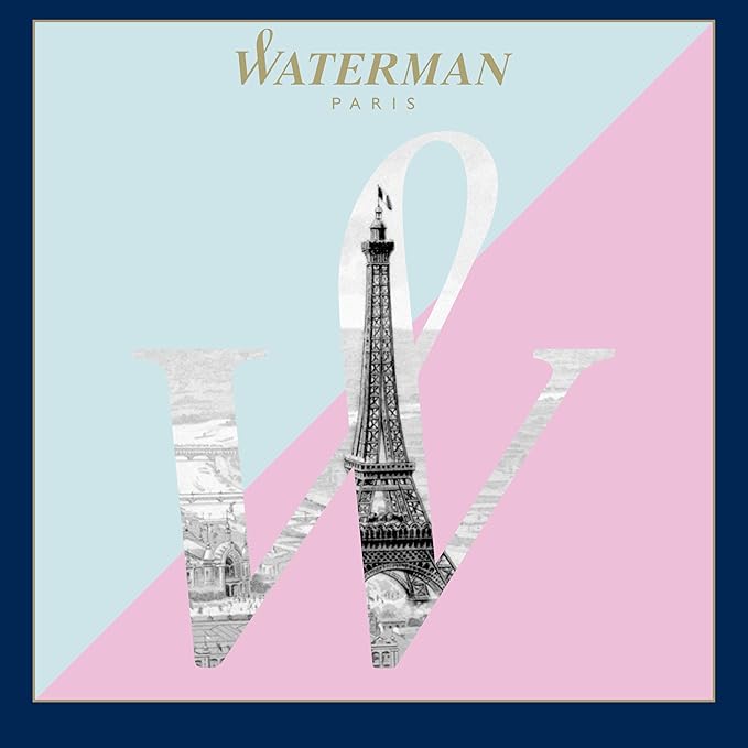Waterman Allure Fountain Pen | Stainless Steel | Fine Nib | Blue Ink