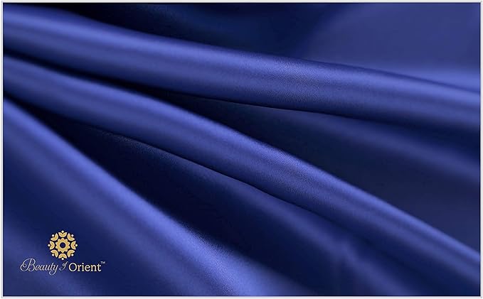 25 Momme Premium Mulberry Silk Pillowcase for Hair and Skin | Handcrafted Hypoallergenic & Anti-Acne Silk Pillow Cases with Zipper Standard - 20" x 26", Royal Navy