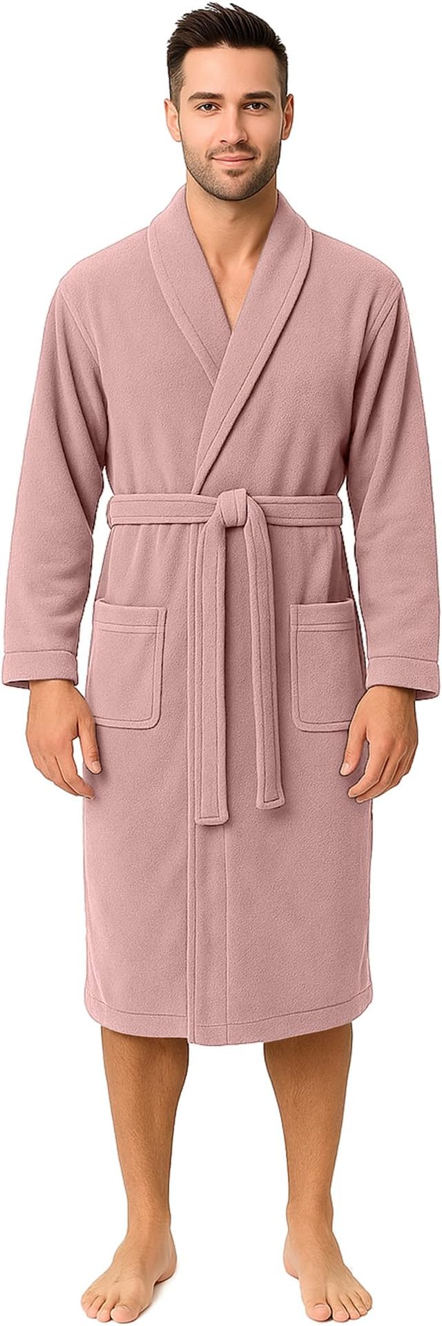 RIVERSIDE Premium 100% Cotton Terry Bathrobe For Women and Men - Soft Towel Robes with Shawl Collar Ajdustable Belt & Pockets