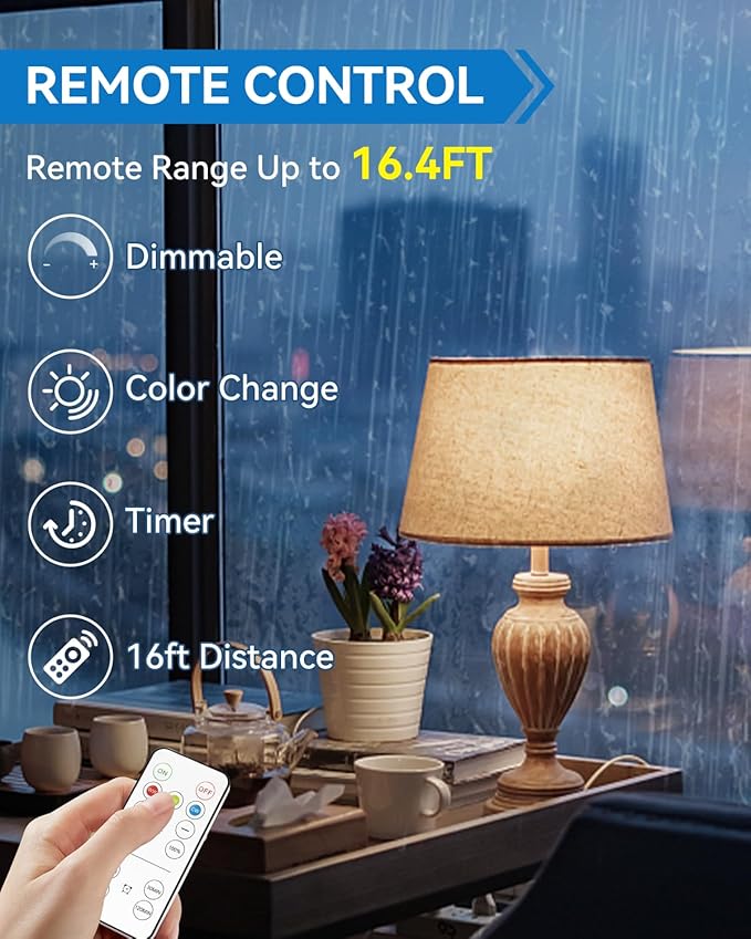 Solar & USB Rechargeable Light Bulbs With Remote + Touch Control, 3 Colors & Dimmable, Large Solar Panel 1800mAh Battery Powered Light Bulb, Battery Light Bulbs Indoor For Home Camping Shed