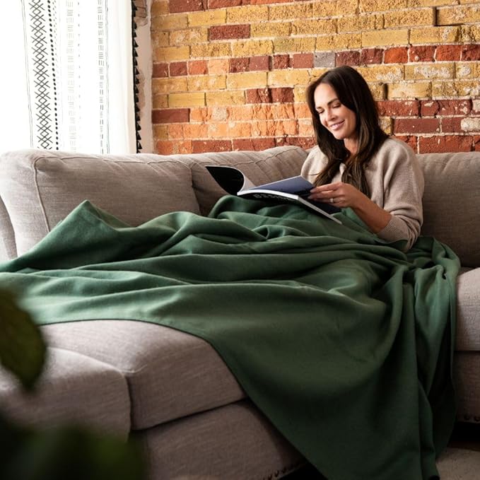 Arcturus Bighorn 100% Virgin Wool Blanket | Heirloom-Quality Wool Bedding for Home & Cabin | Warm, Thick & Durable (Twin Size, Sage)