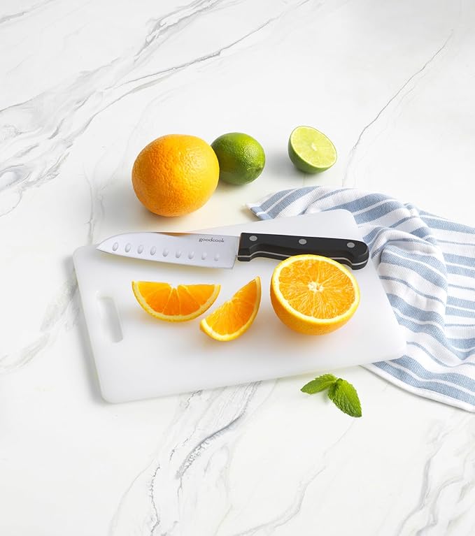 GoodCook Everyday Solid Polyethylene Cutting Board, 8 x 11-Inch, Non-Porous Plastic, White