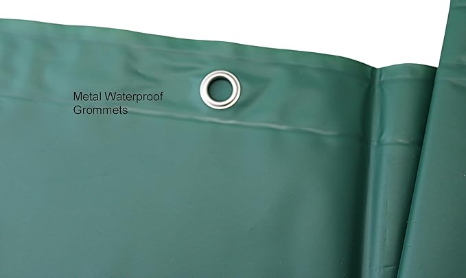 Dependable Industries inc. Essentials Premium 6 Gauge EVA Shower Curtain Liner - PVC Free Magnetized Bottom Odorless with Rustproof Grommets (Hunter Green)