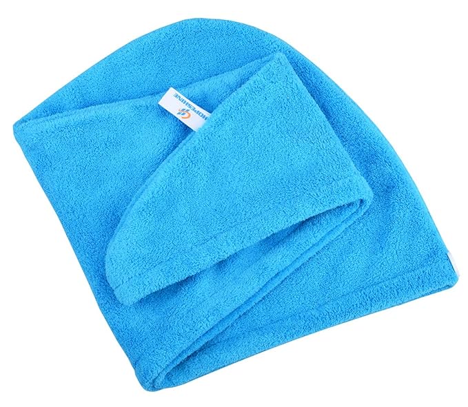 HOPESHINE Hair Drying Towel Twist Women's Soft Shower Microfiber Towels for Hair Turban Wrap Fast Drying Ultra Absorbent Cap Great Gift for Women (3-Pack Dark Grey+Grey+ Sky Blue)