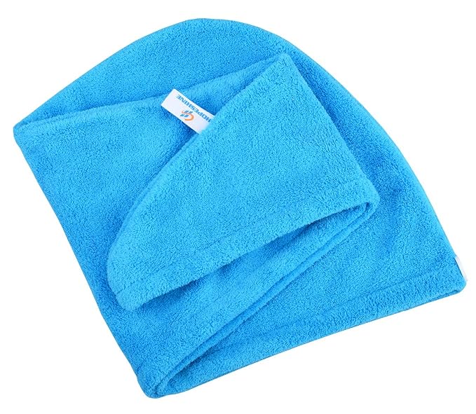 HOPESHINE Hair Towel Twist Women's Soft Shower Towels for Hair Turban Wrap Drying Head Towels Great Gift for Women (Blue+Purple+Rose Red 3-Pack)