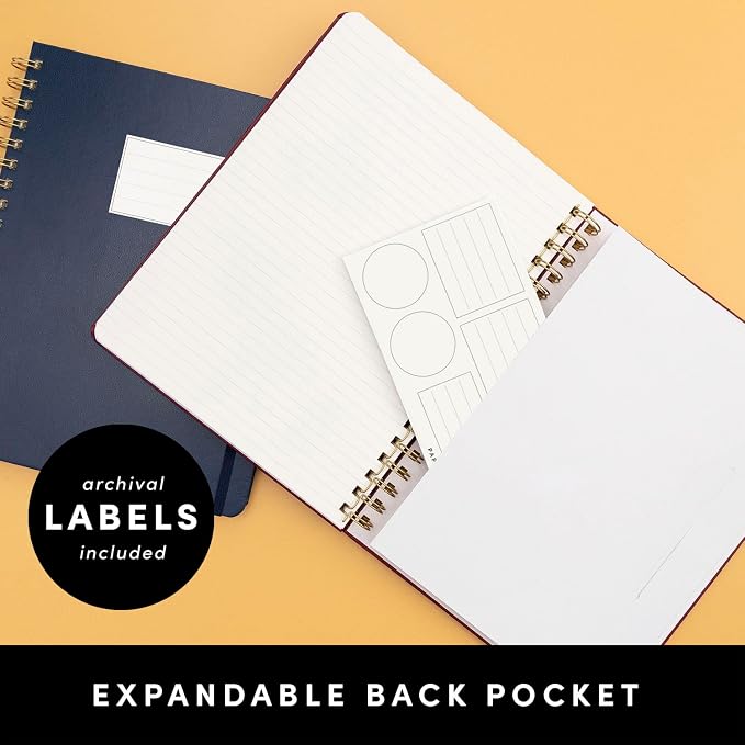 PAPERAGE Lined Spiral Journal Notebook, (Black), 160 Pages, Large B5 Hardcover Journal for Women & Men, 10 in x 8.15 in - 100 GSM, Thick Paper, Spiral Notebook for Work, School & Journaling