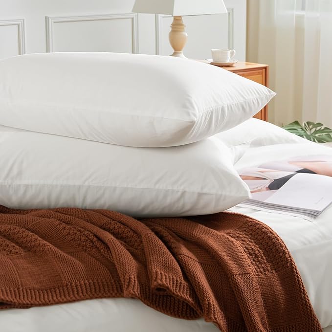NEXHOME PRO Cotton Duvet Cover Kids Twin Size Linen Look White Organic Natural 100% Washed Cotton Duvet Cover Set 2 Pieces Bedding Set with Zipper Closure and Corner Ties, Breathable(No Comforter)