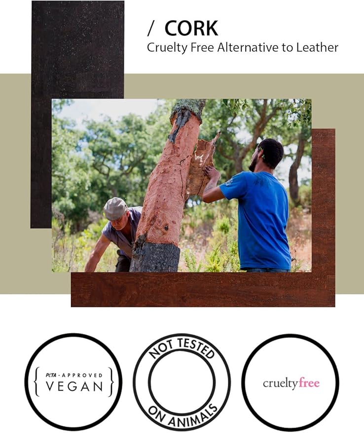 Corkor Cork Desk Pad – Table Mat - Vegan Leather – Cruelty Free – Eco Friendly - Light Brown