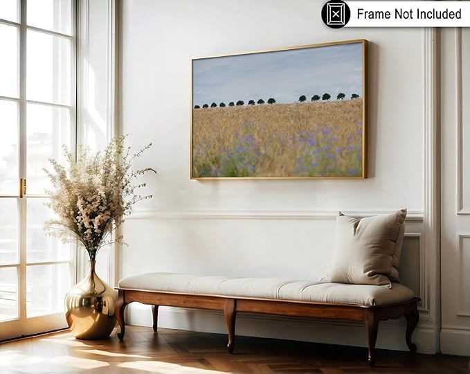 Monem Art Golden Meadow Horizon Landscape Print - Minimalist Nature Photography Poster - Wall Decor for Living Room, Bedroom or Office - 24x32 Unframed Wall Art by Mareike Bohmer