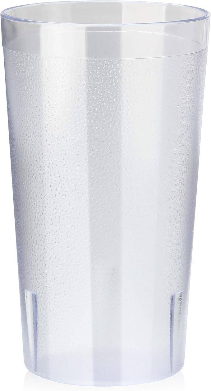New Star Foodservice Restaurant-Grade Polycarbonate Beverage Tumblers, 12 oz, Clear, Set of 12