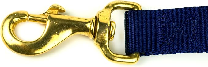 Country Brook Petz - Everyday Nylon Dog Collar and Leash - 10+ Cool Colors (3/4 Inch, Medium, Navy Blue)