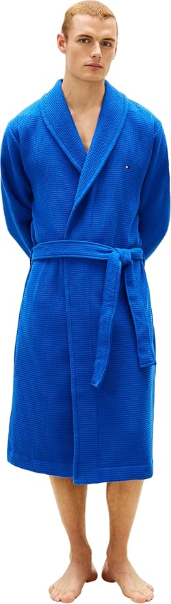Tommy Hilfiger Um0um03524 Men's Waffle Bathrobe