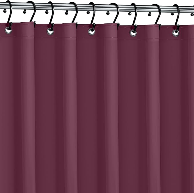 No Smell Shower Curtain Liner 72x72 Dark Purple - PEVA Plastic Shower Curtain for Bathroom, PVC-Free Waterproof Purple Shower Liner with Metal Grommets and Magnet-Weighted Bottom Hem - Washable Liner